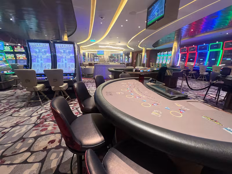 Casino-inspired lounge